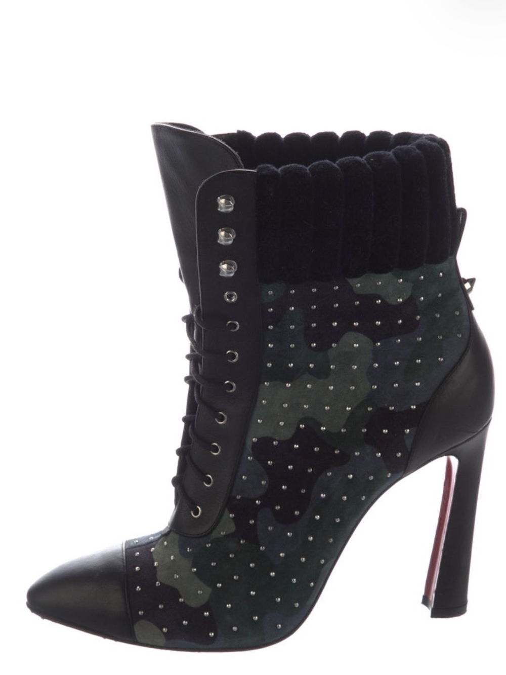 Christian Louboutin Studded Suede Booties
